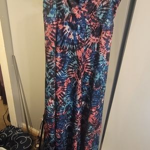 Lularoe long tye dye skirt, Large